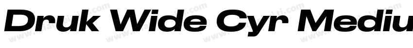 Druk Wide Cyr Medium字体转换